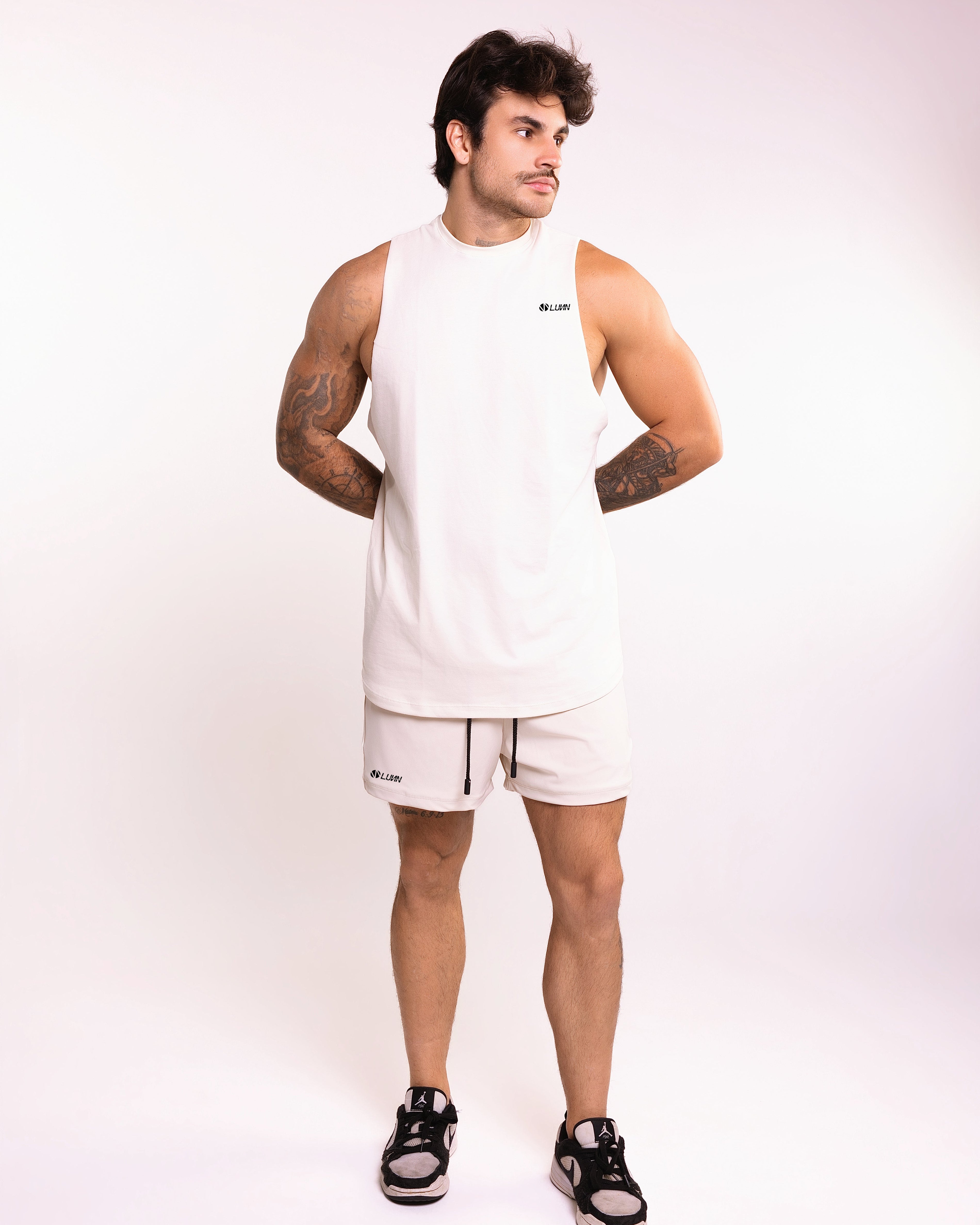 Camiseta Regata Aberta Branco