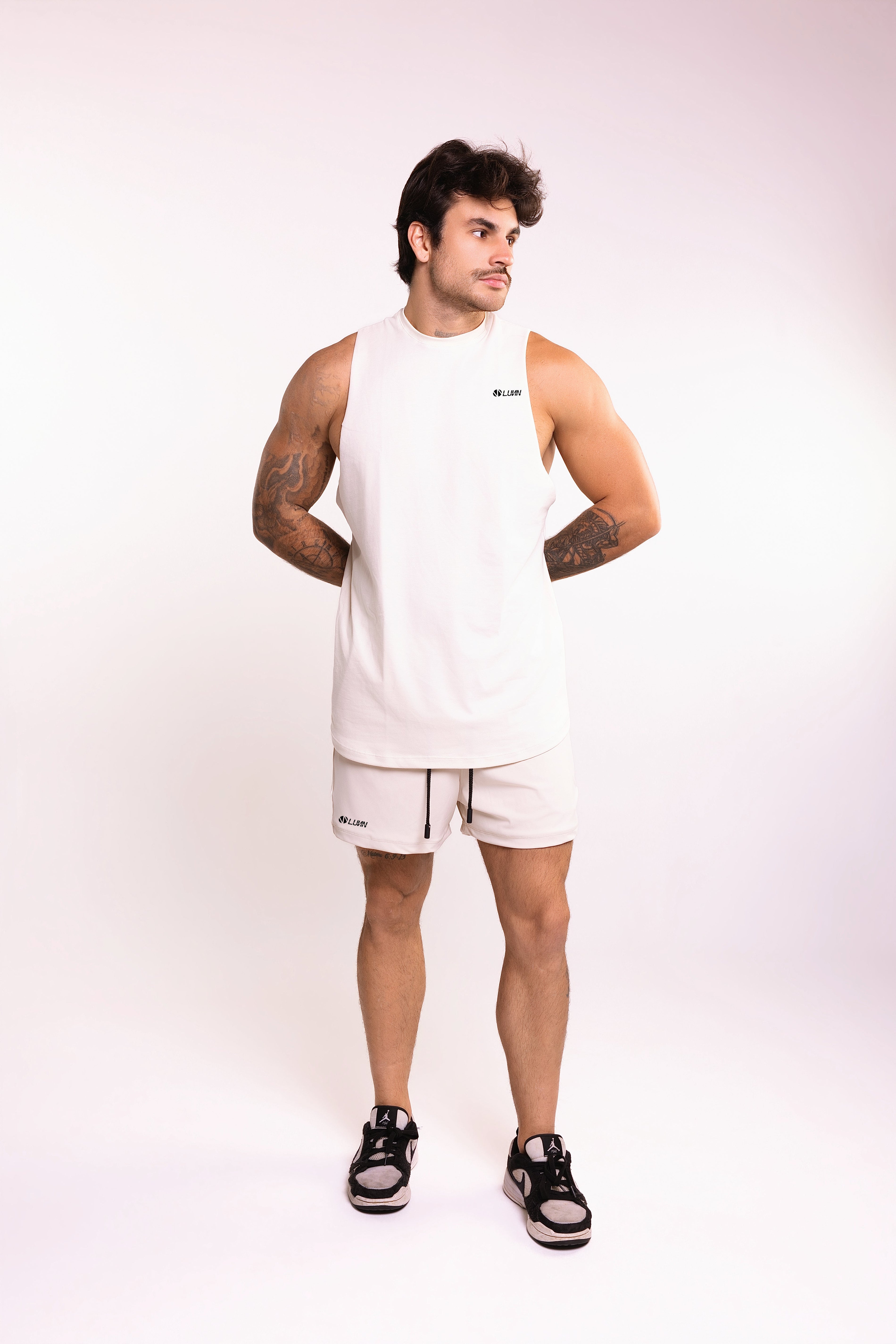 Camiseta Regata Aberta Branco