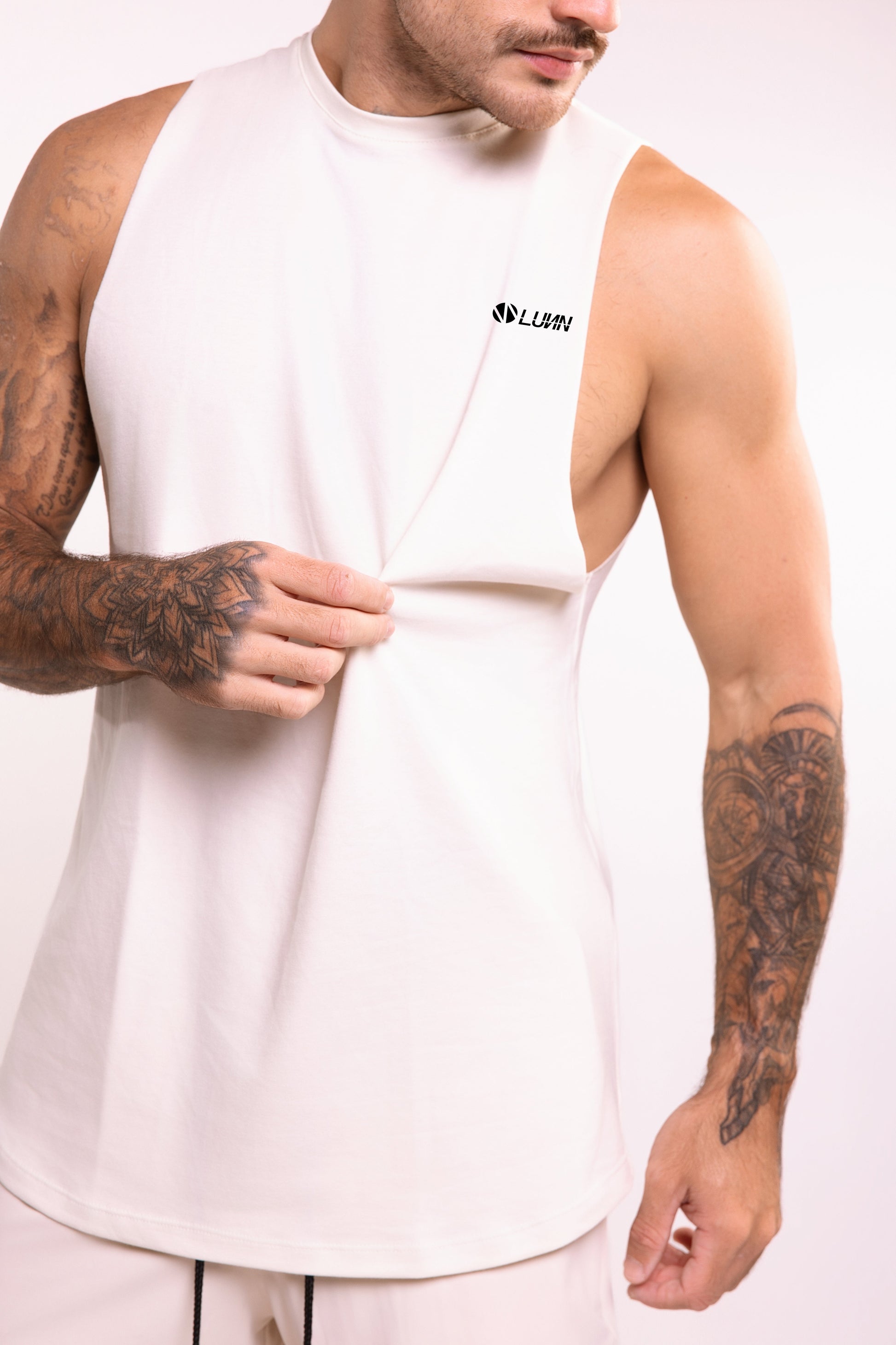 Camiseta Regata Aberta Branco