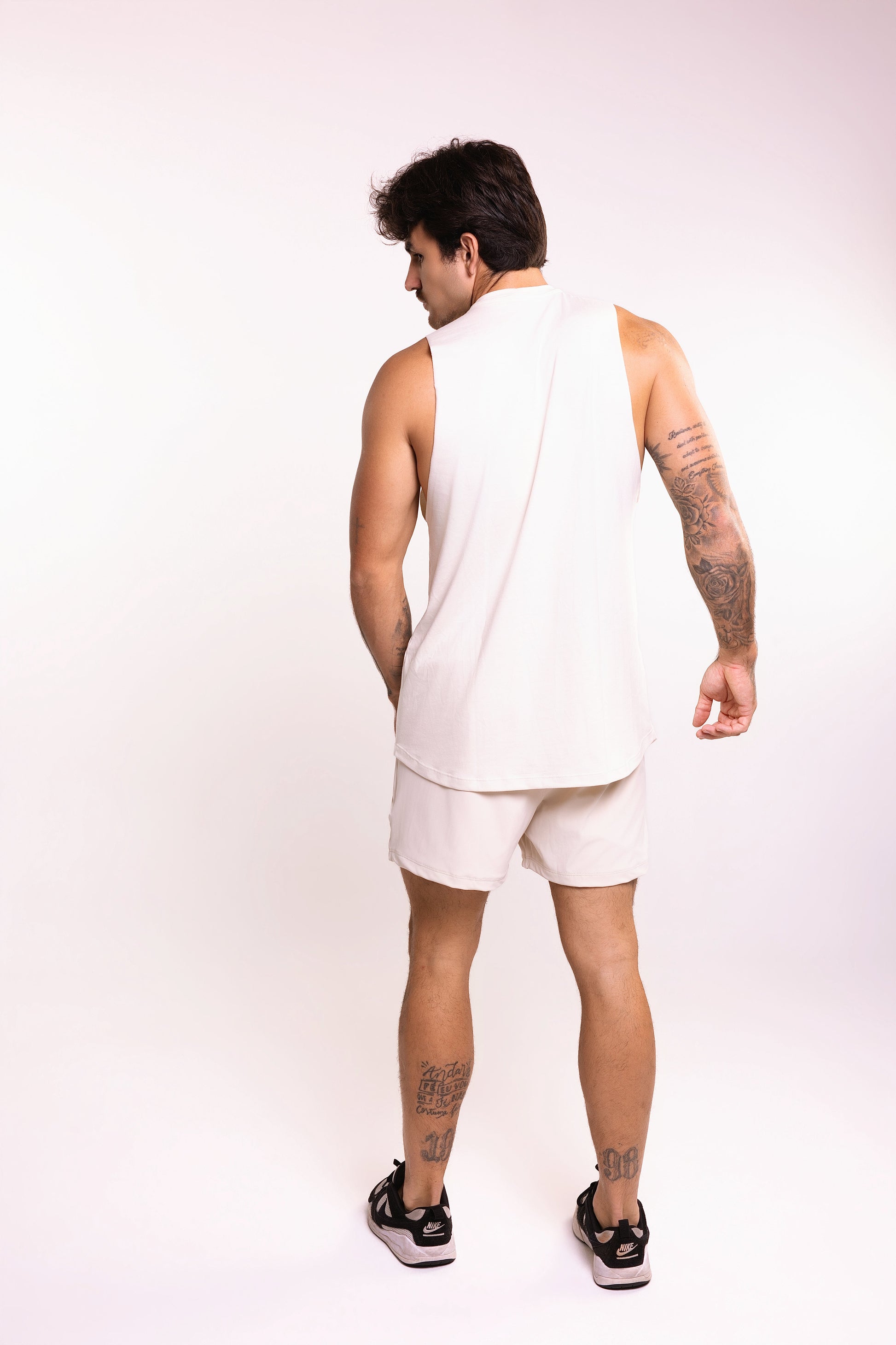 Camiseta Regata Aberta Branco