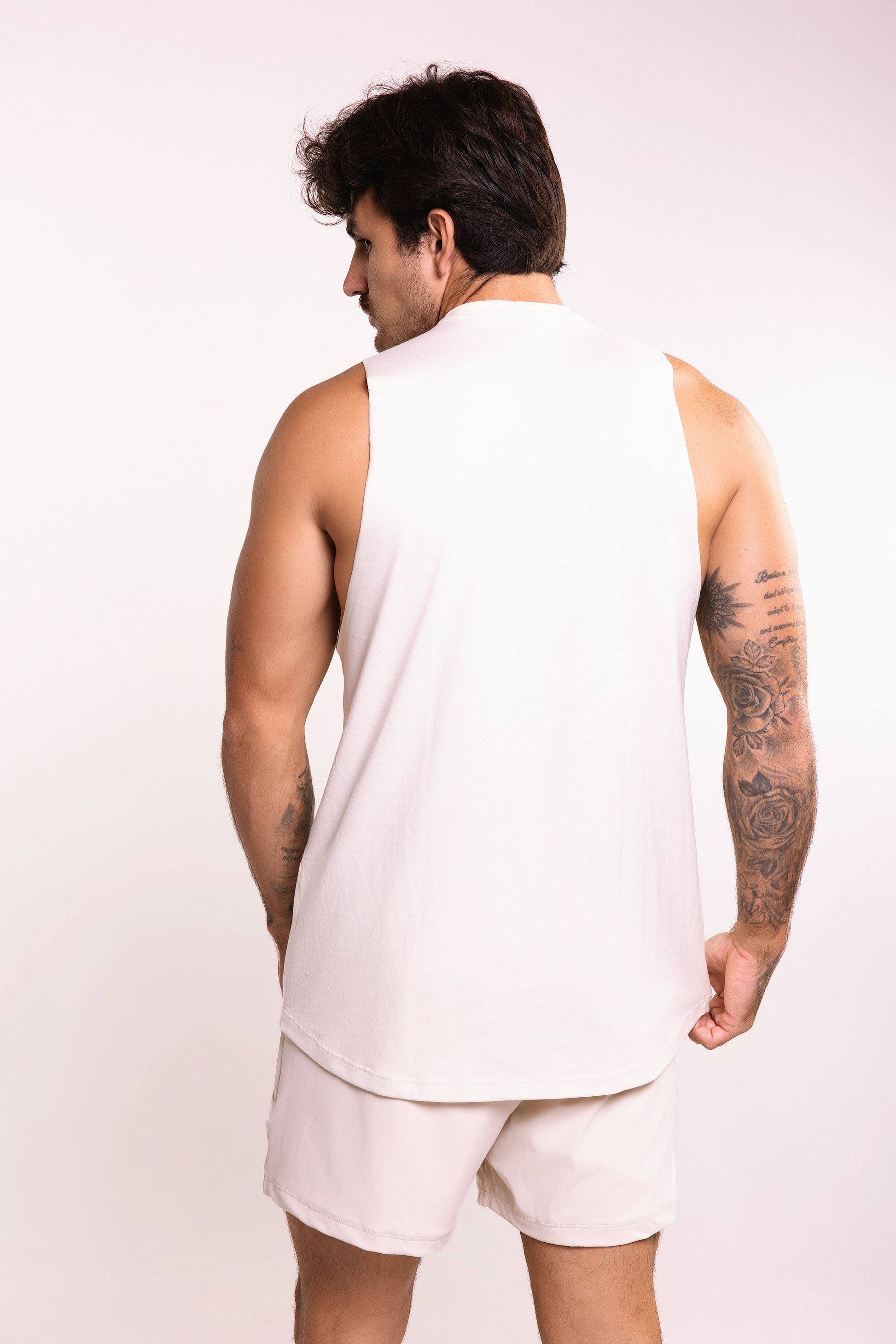 Camiseta Regata Aberta Branco