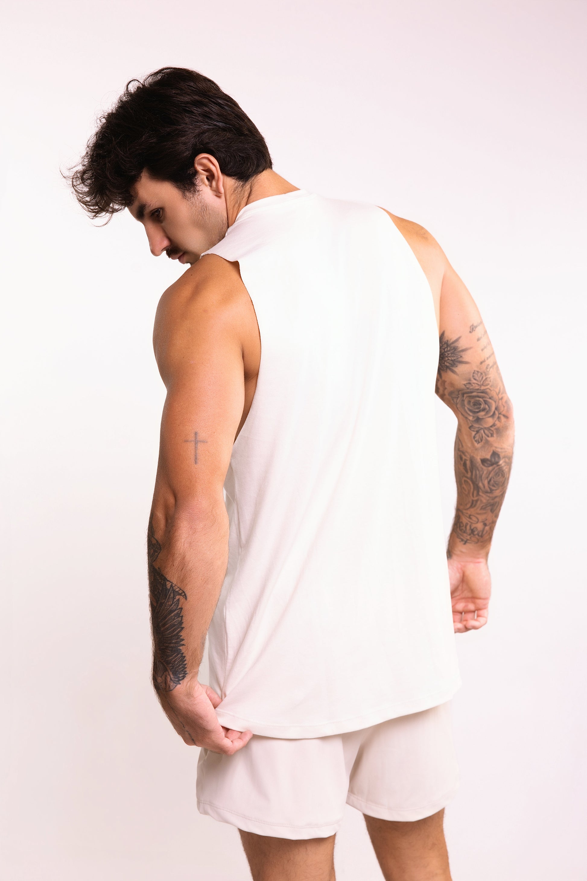Camiseta Regata Aberta Branco