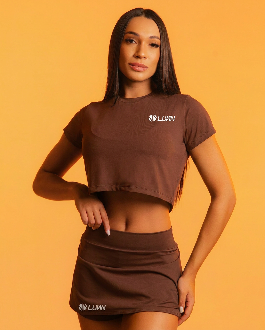 Saia Skort Luna Marrom